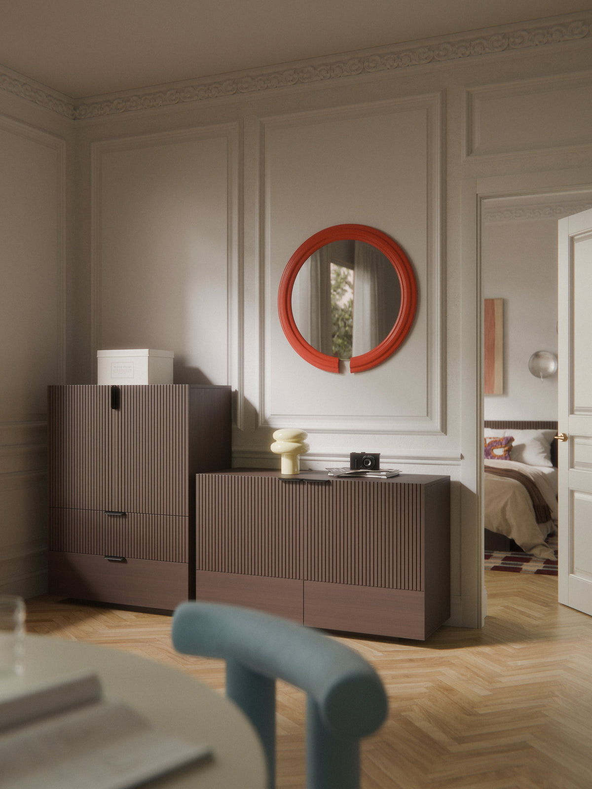 Sato Wood-Highboard — Chocolate