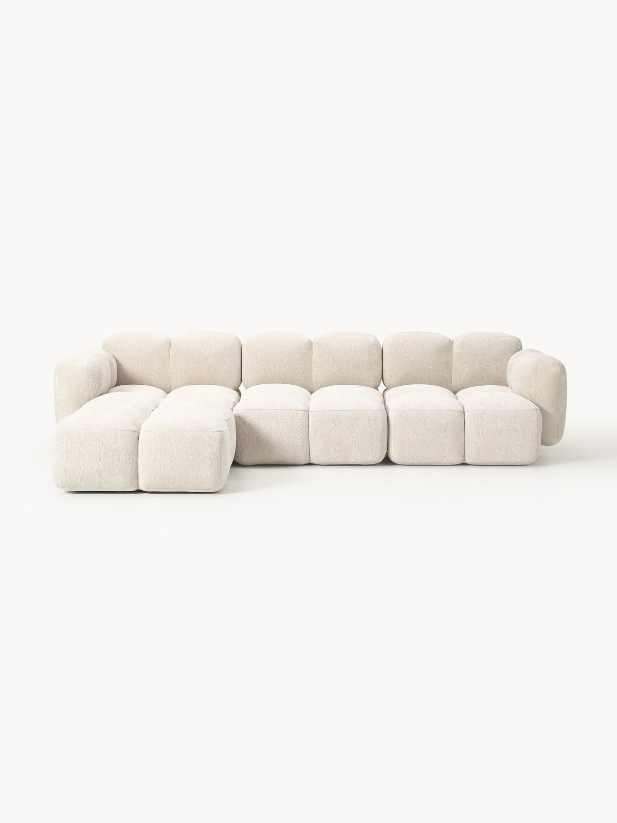 Tayla Modular Sofa (4-seater) with Ottoman (left/right) — Blush
