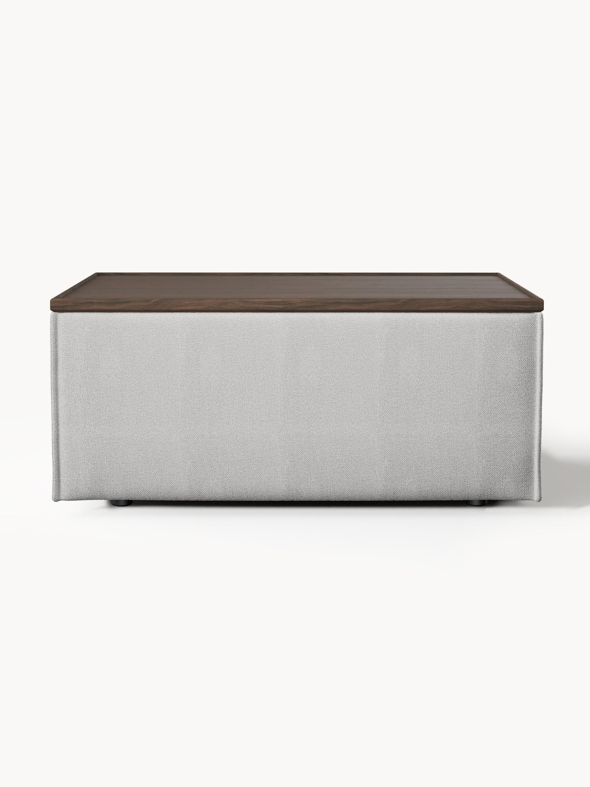Lennon Sofa Ottoman with Storage — Stone Grey