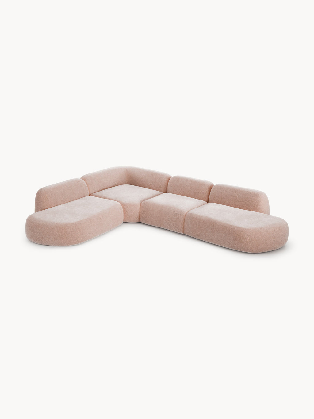 Wolke Modular XL Corner Sofa with Chaise Longue — Wheat