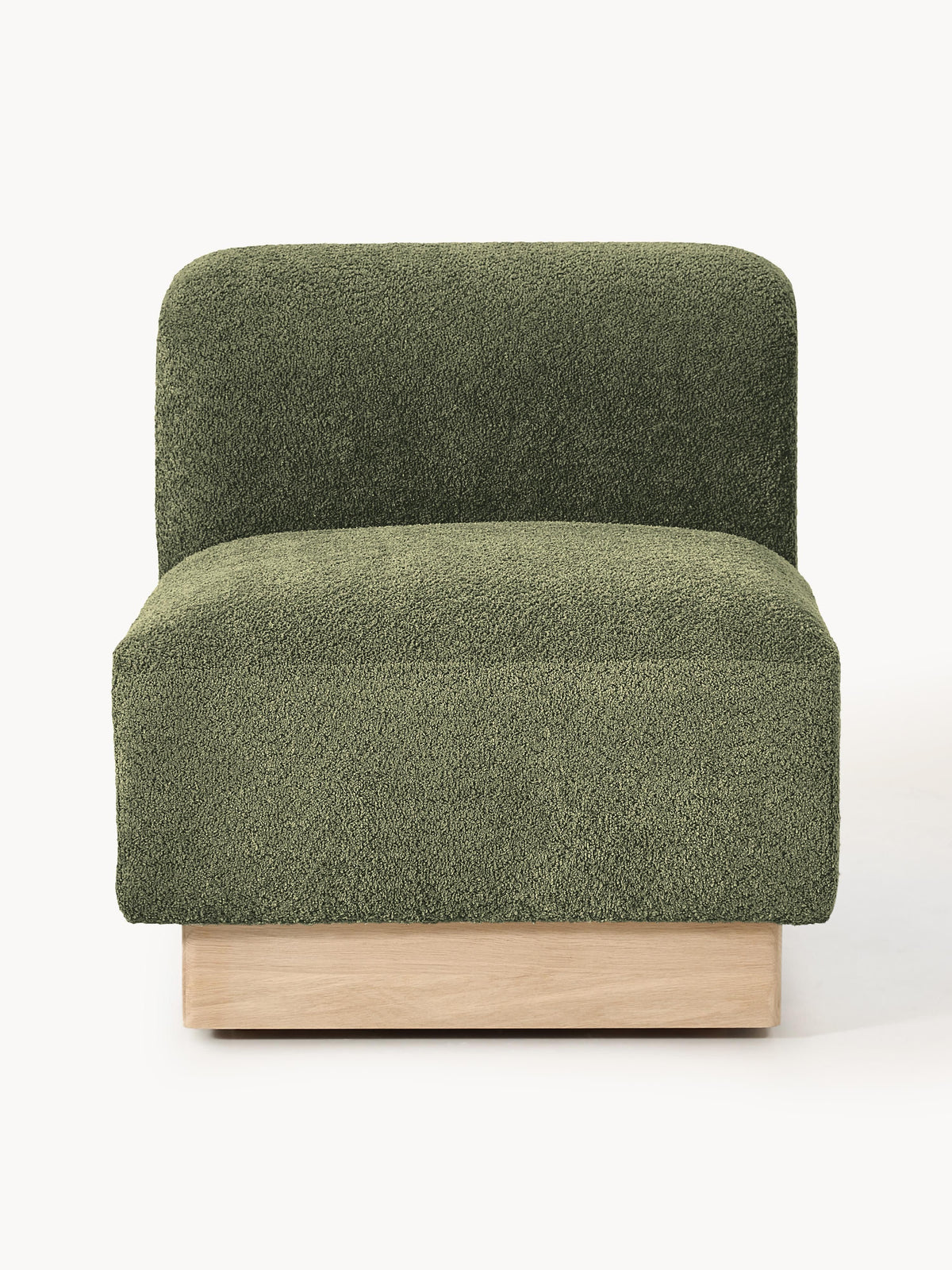Natalie Middle Module in Teddy Bouclé — Olive