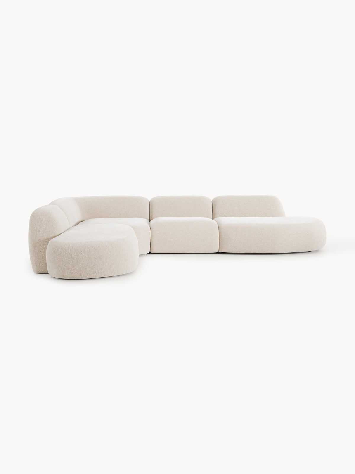 Wolke Modular XL Corner Sofa with Chaise Longue — Off-White