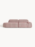 Wolke Modular Striped Chaise (3-seater) — Warm Grey