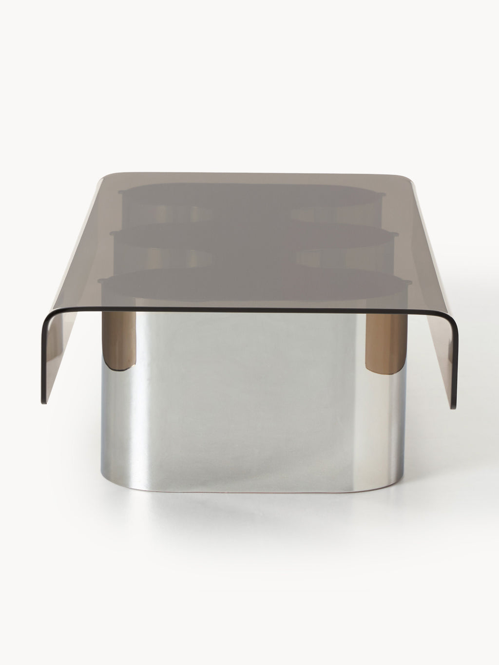 Jouri Coffee Table with Glass Top — Taupe