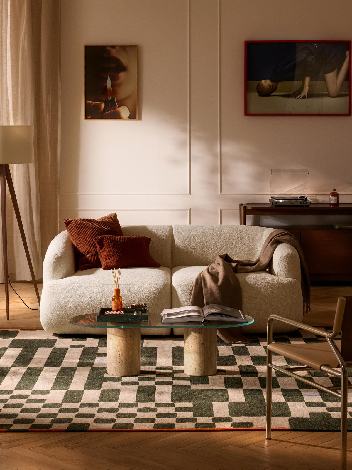 Sofia Modular Bouclé Sofa (2-seater) — Ivory
