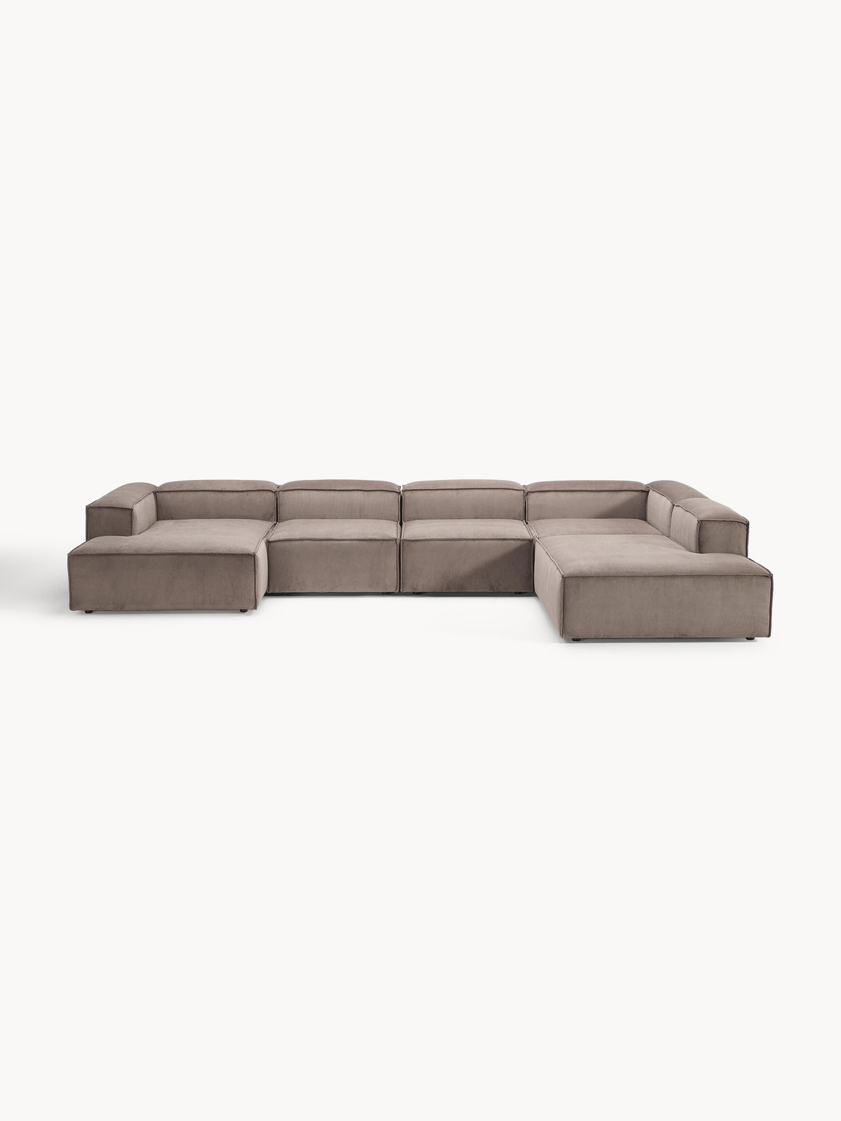 Lennon Modular XL Sofa in Corduroy — Warm Grey