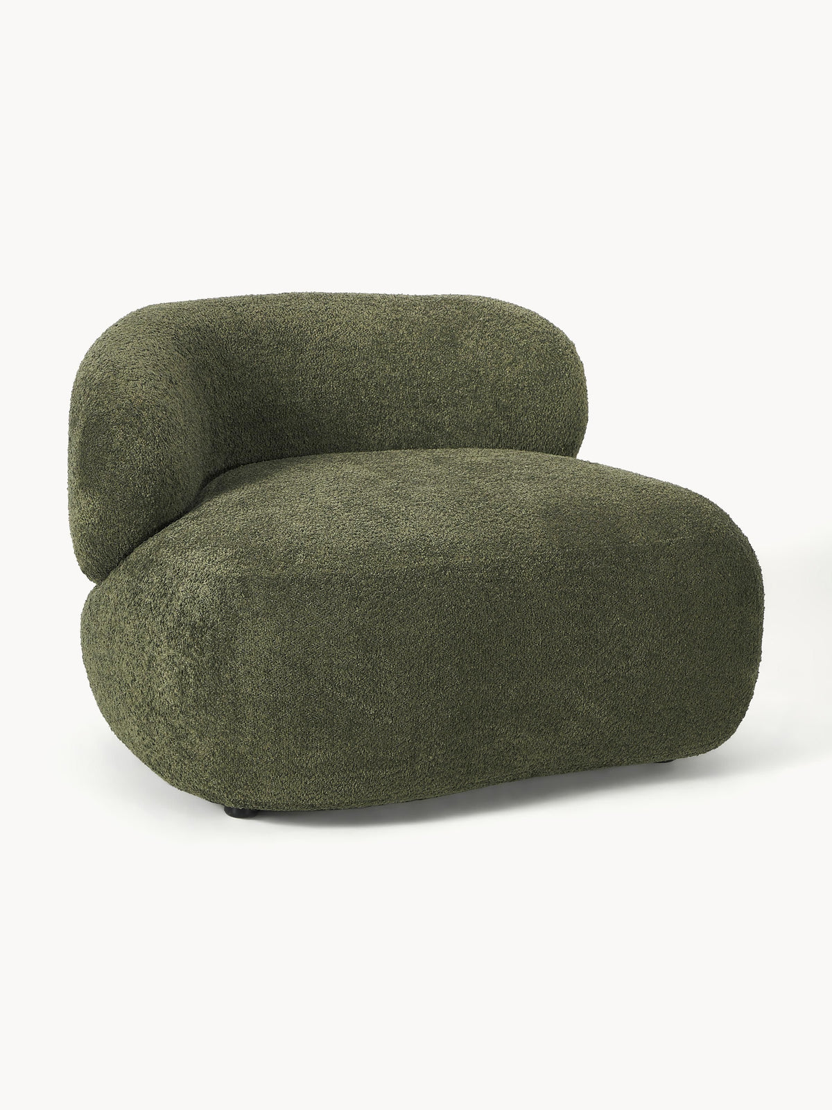 Alba Lounge Chair in Teddy Bouclé — Anthracite