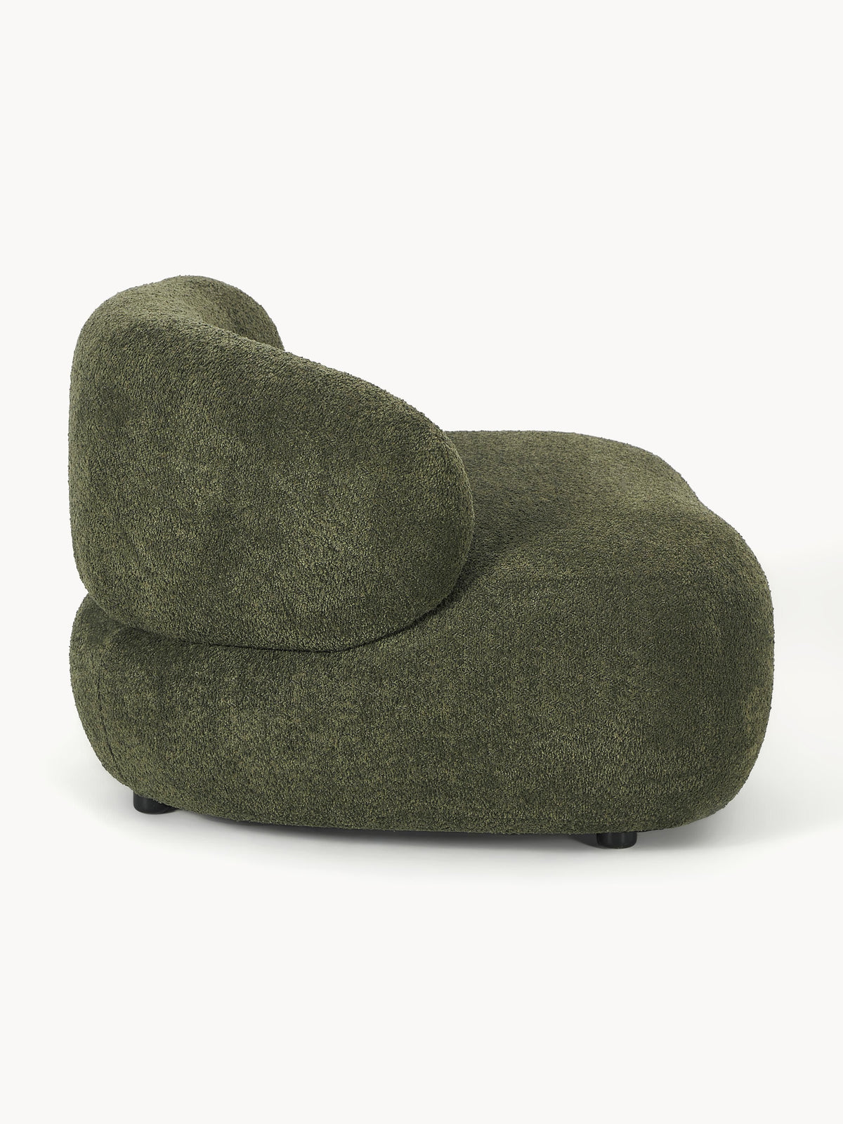 Alba Lounge Chair in Teddy Bouclé — Anthracite