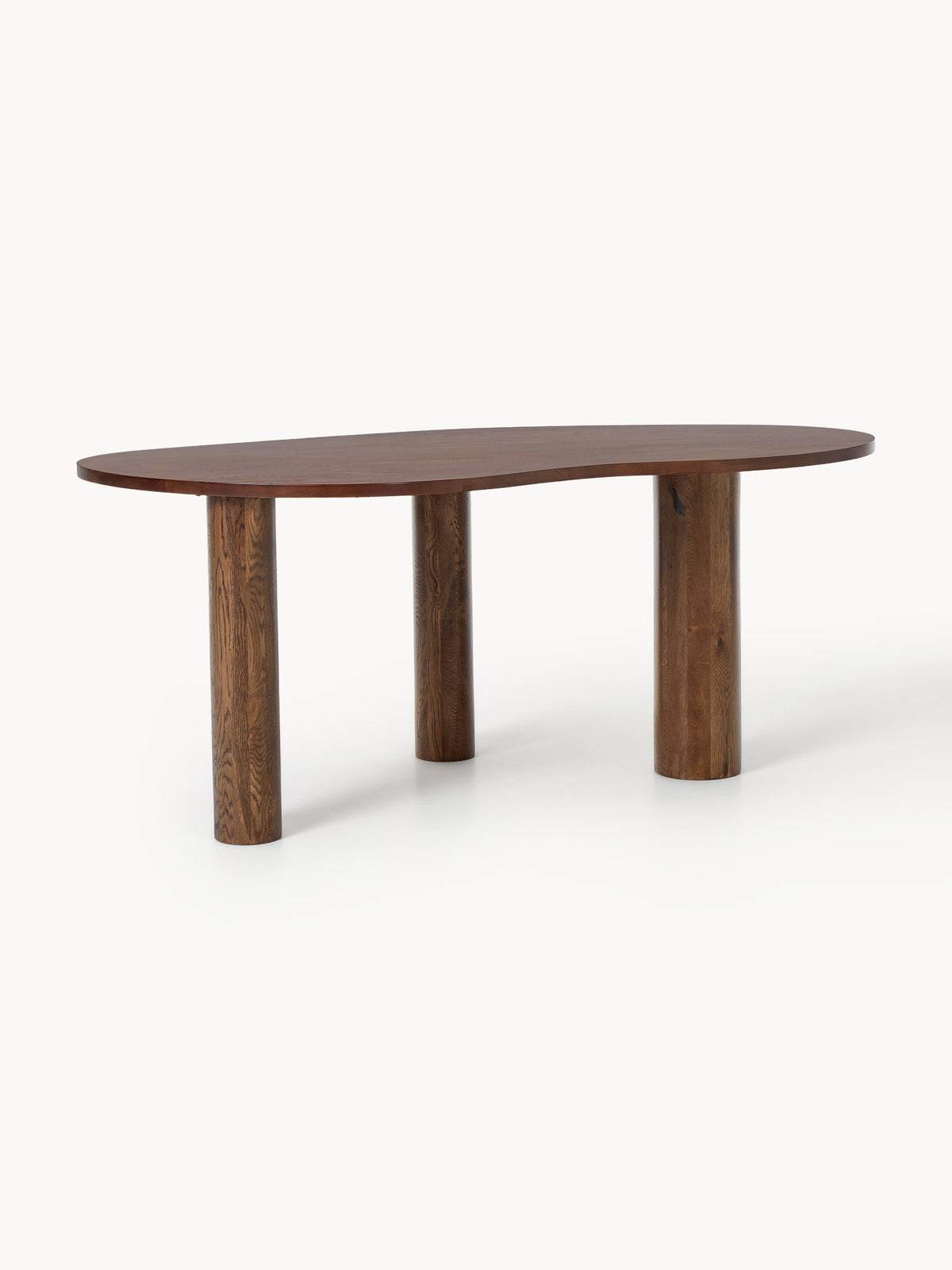 Naruto Dining Table in Oak in Organic Form, in various sizes — Warm Grey