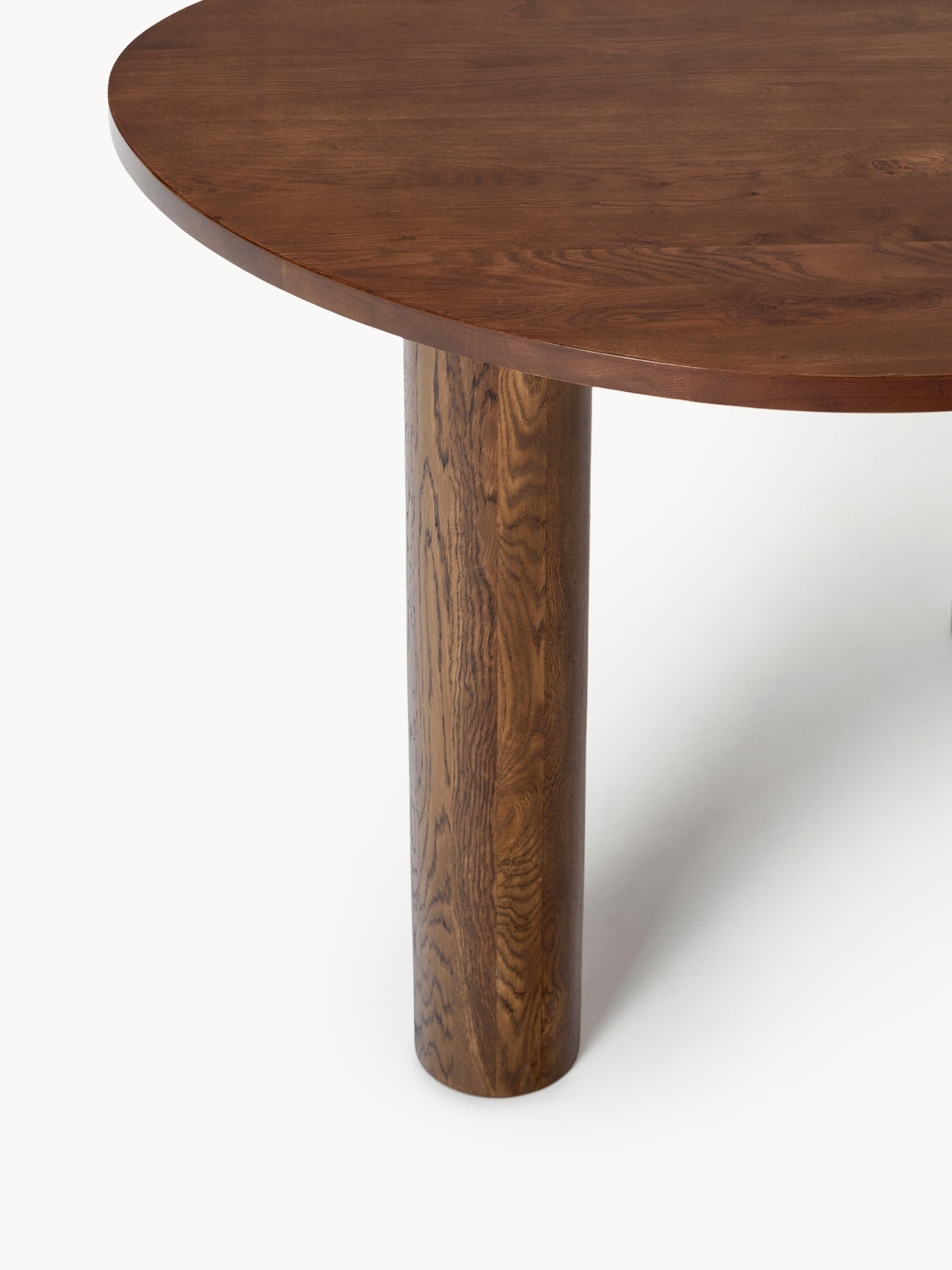 Naruto Dining Table in Oak in Organic Form, in various sizes — Warm Grey