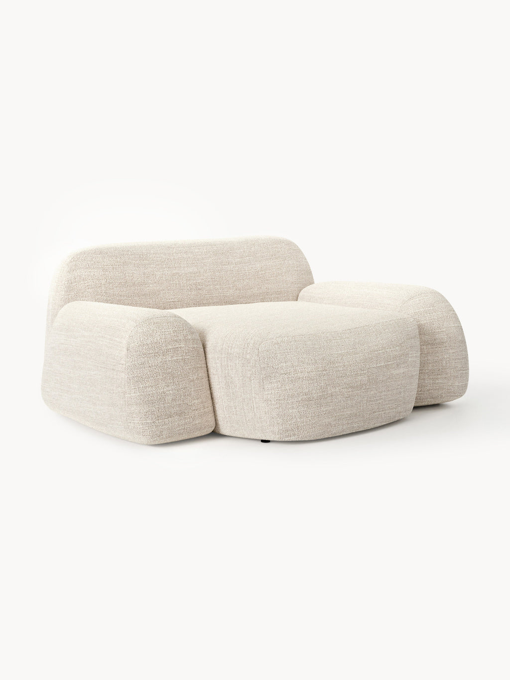 Wolke Bouclé-XL-Lounge Chair — Light Grey