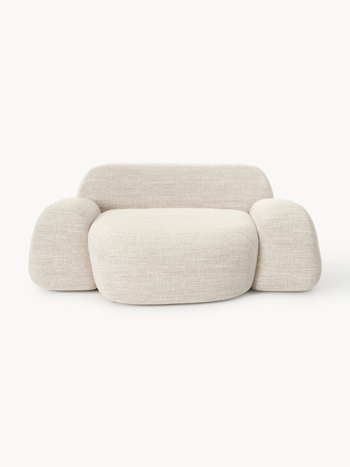 Wolke Bouclé-XL-Lounge Chair — Light Grey