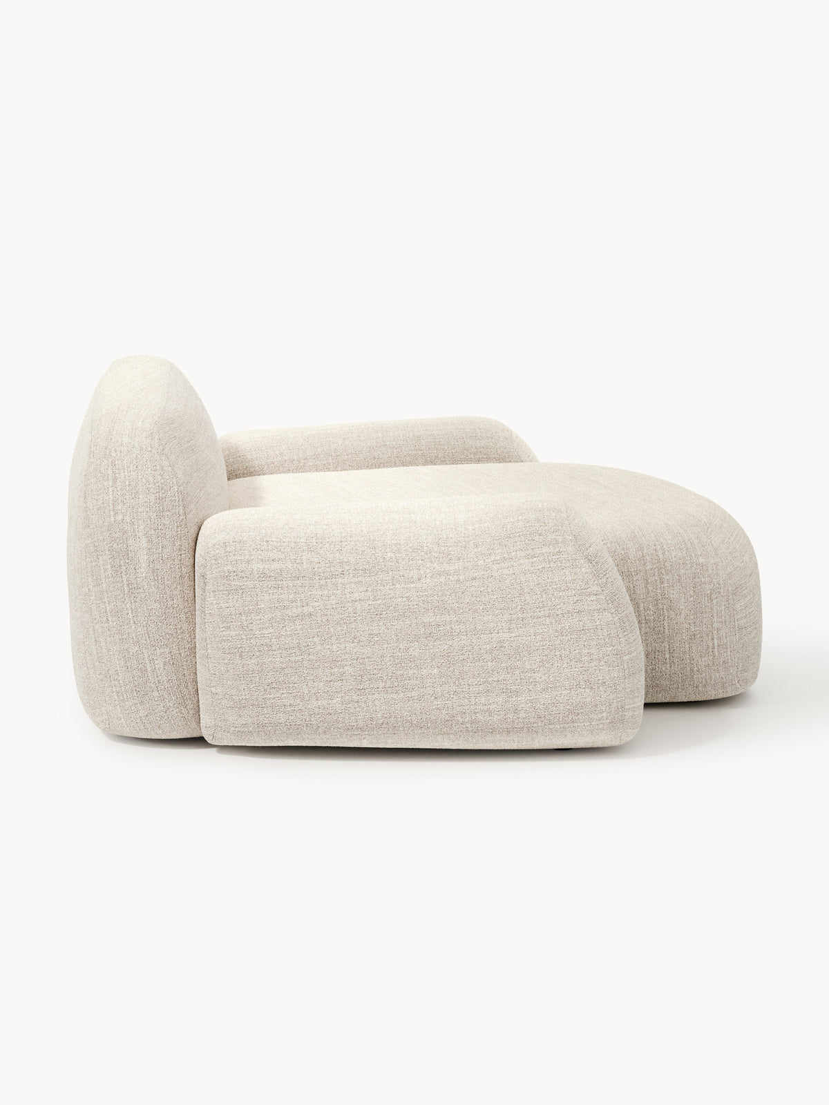 Wolke Bouclé-XL-Lounge Chair — Light Grey