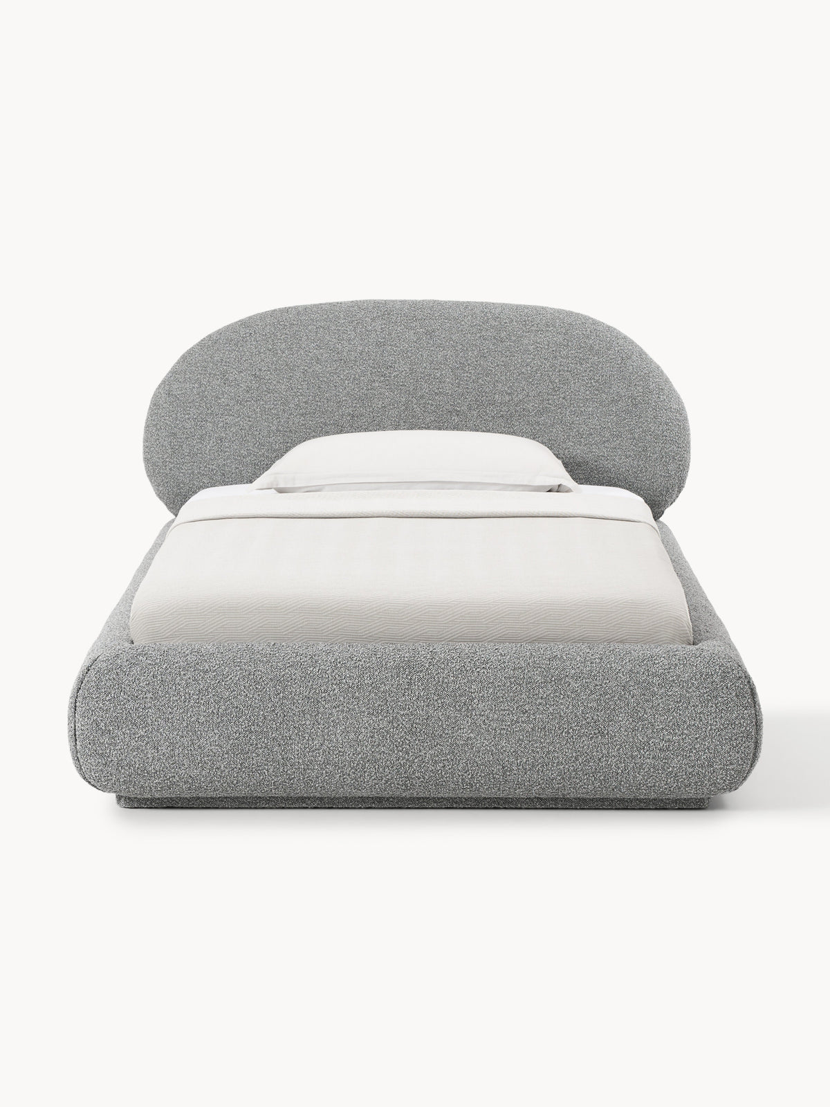Alba Bouclé-Upholstered Single Bed with Storage — Lilac