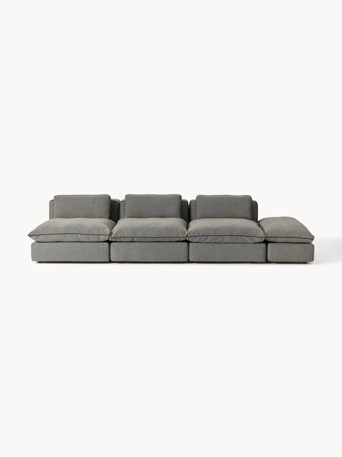 Felix Modular XL Sofa (3-seater) with Ottoman — Dark Grey