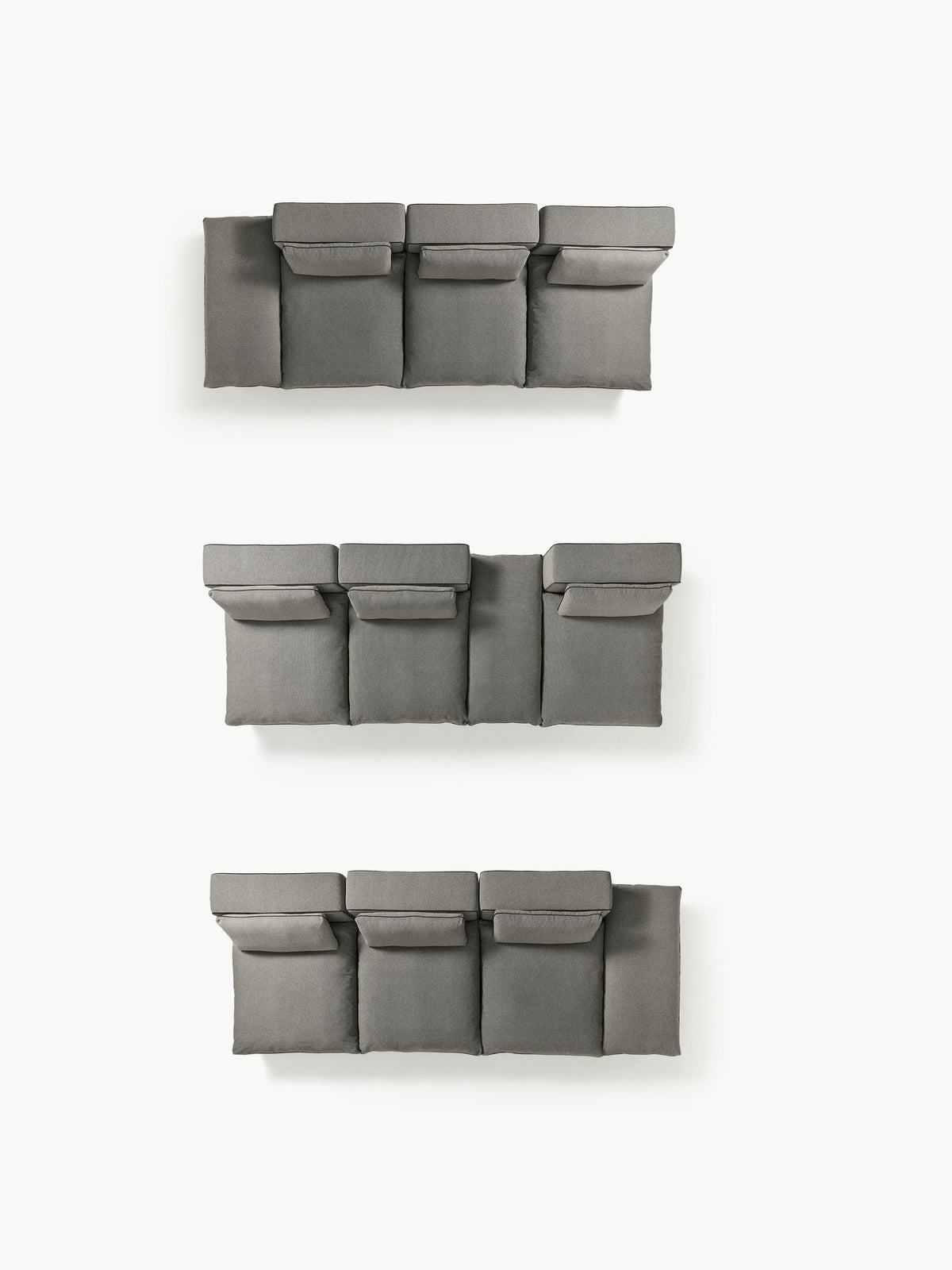 Felix Modular XL Sofa (3-seater) with Ottoman — Dark Grey