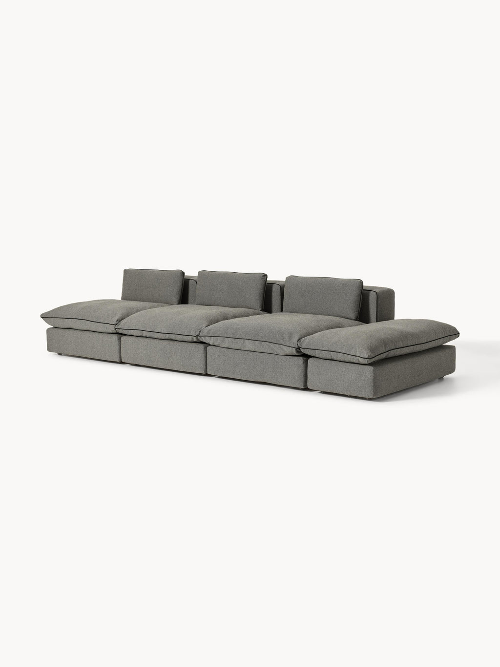 Felix Modular XL Sofa (3-seater) with Ottoman — Dark Grey