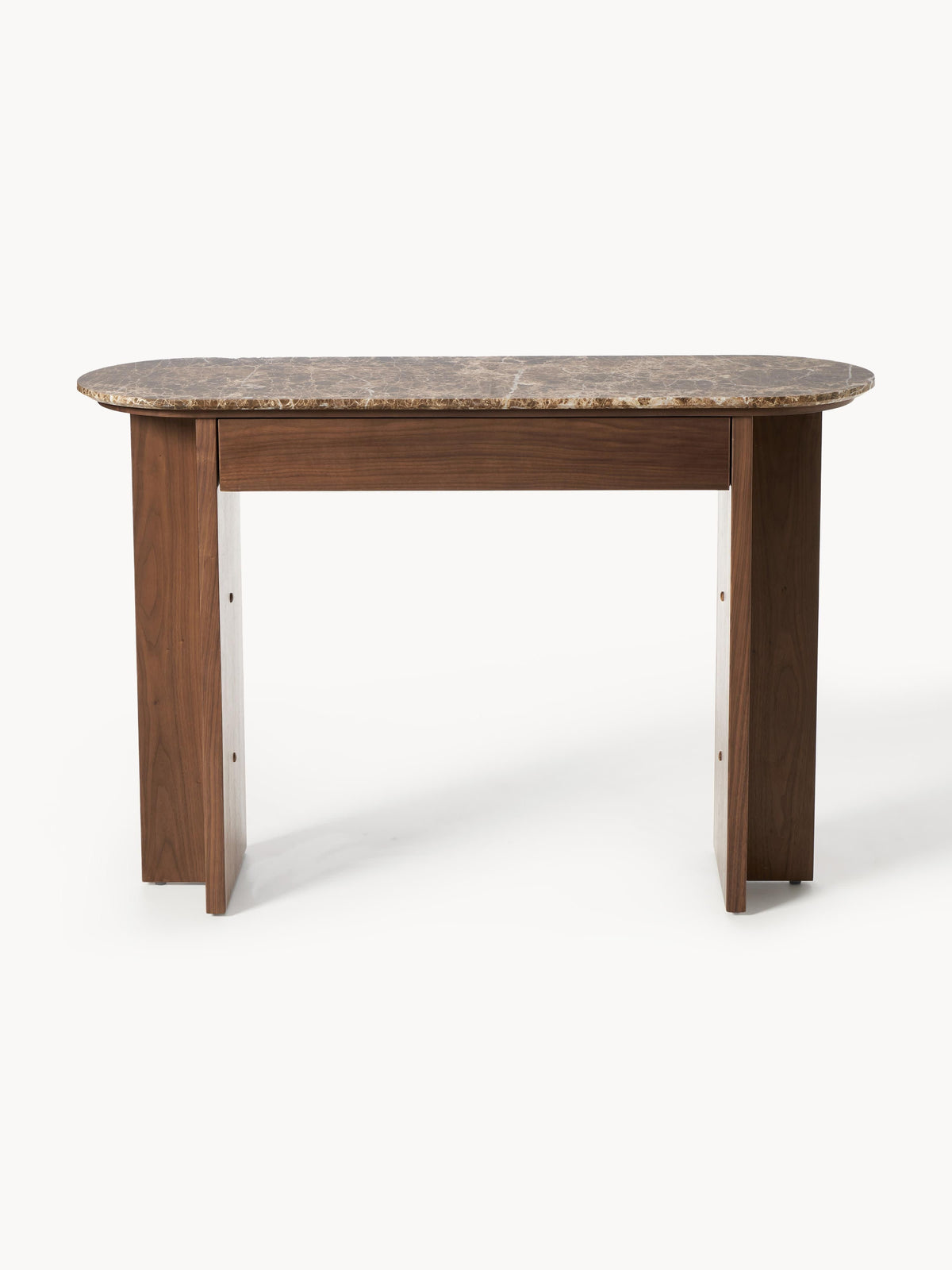 Zumi Wood-Console Table with Marble Top and Drawer